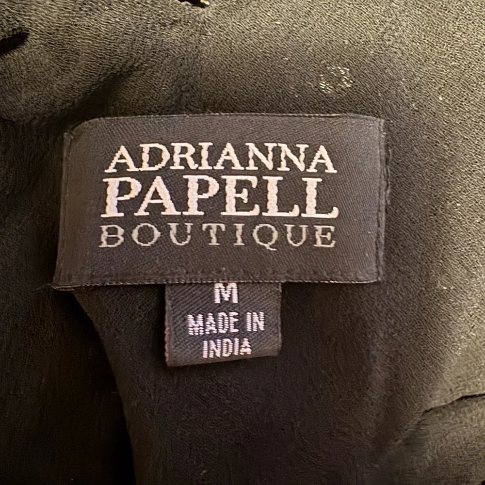 Adrianna Papell Black Sequin V-Neck Blouse - Picture 5 of 5